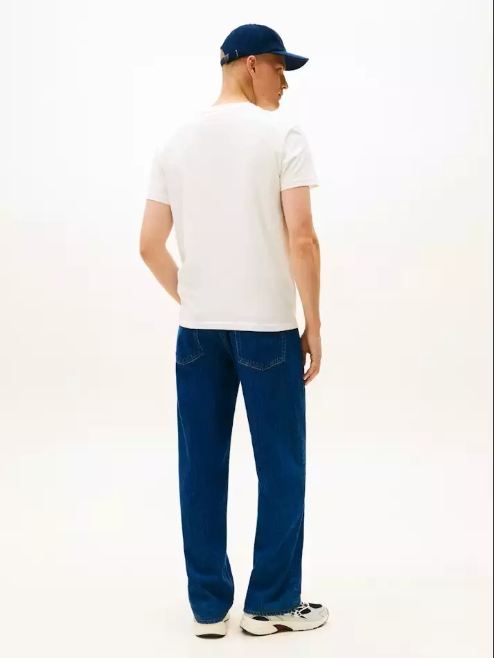 Tommy Jeans - Flag Badge Jersey Crew Neck T-Shirt