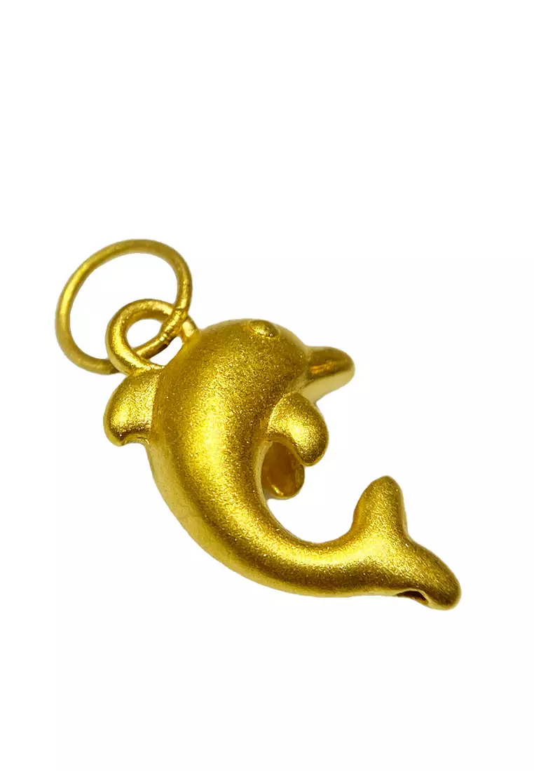 Gold dolphin charm top