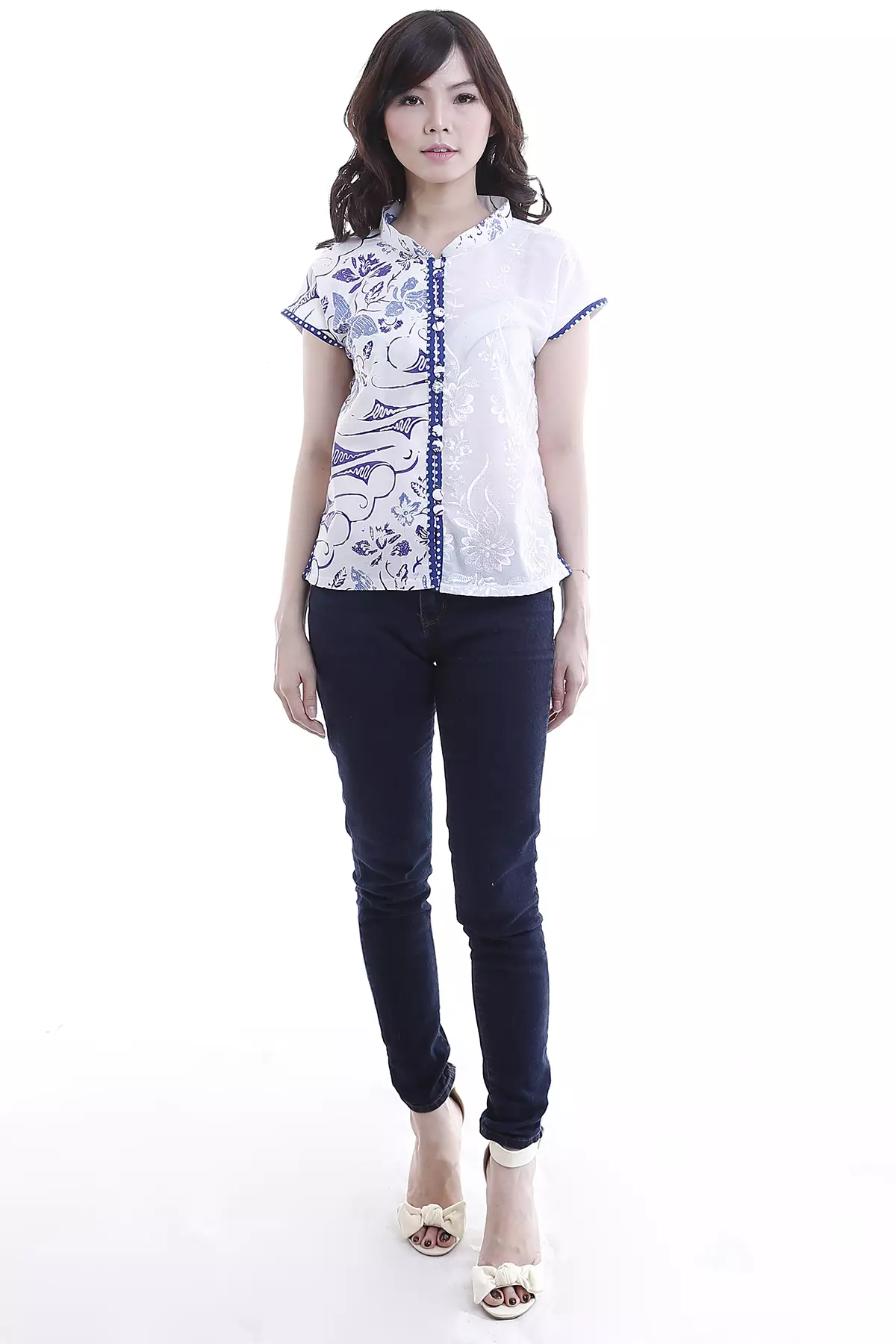 Sriwitari Encim Biru Putih Top