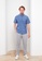 LC WAIKIKI blue Regular Fit Short Sleeve Poplin Men's Shirt CD2E0AA4372095GS_5
