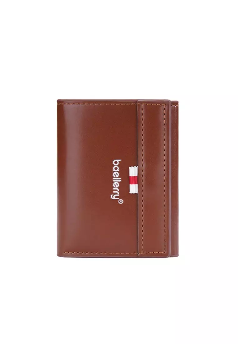 Dompet Pria Lipat Kartu Motif Polos Model Pendek Quality Premium ORIGINAL