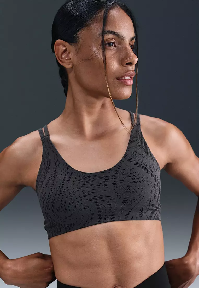 Zenvy Light-Support Padded Printed Sports Bra
