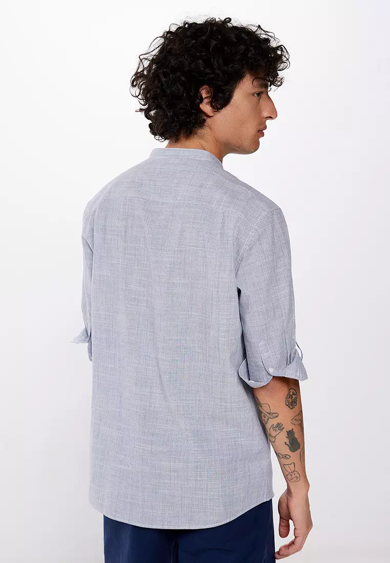 Striped 3/4 Sleeve Shirt
