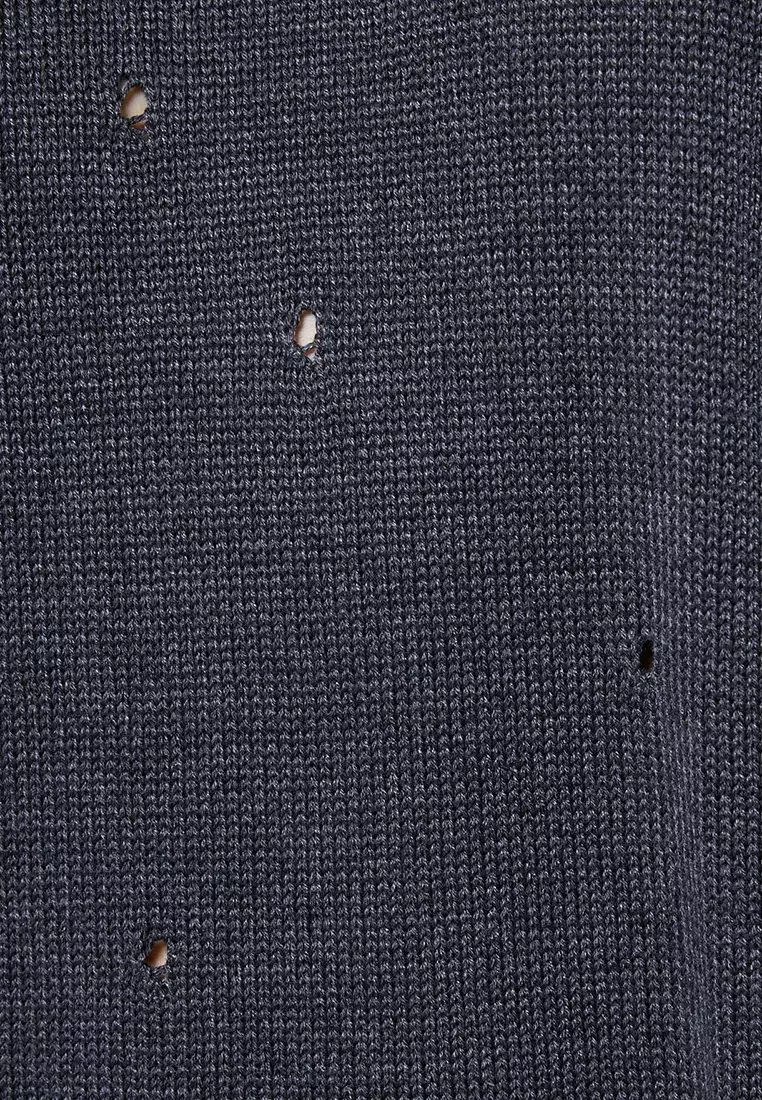 Distressed Oversize Sweater