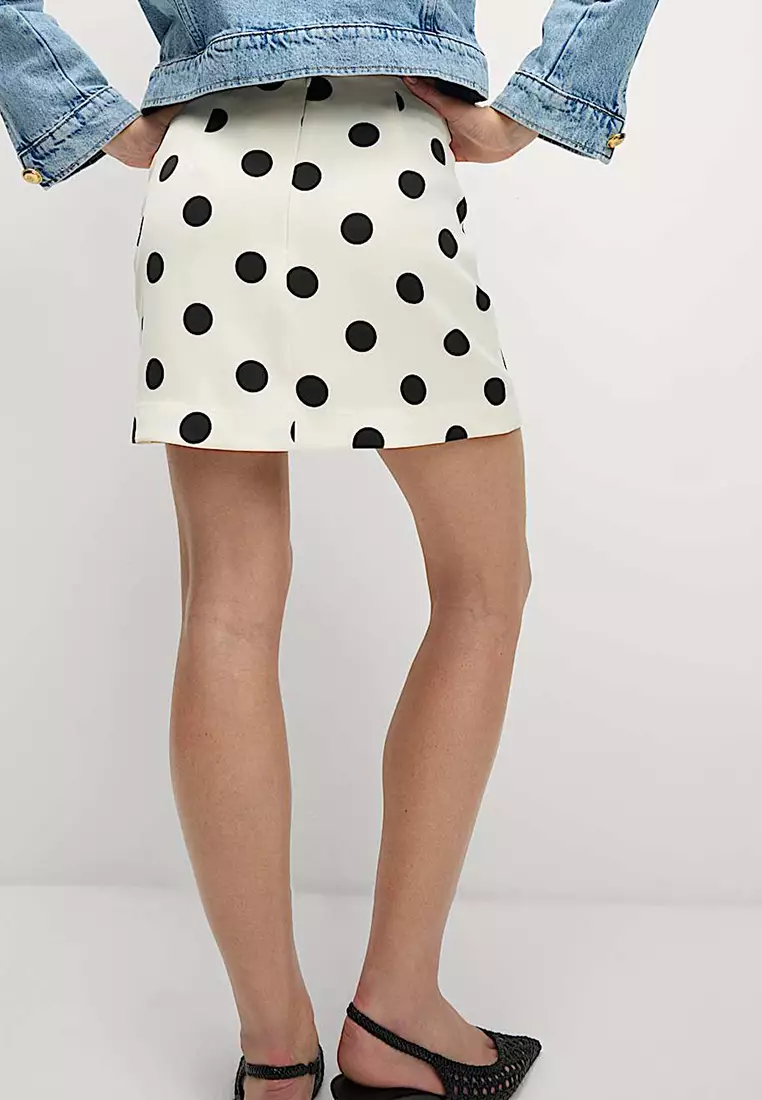 Polka Dot Mini A-Line Skirt