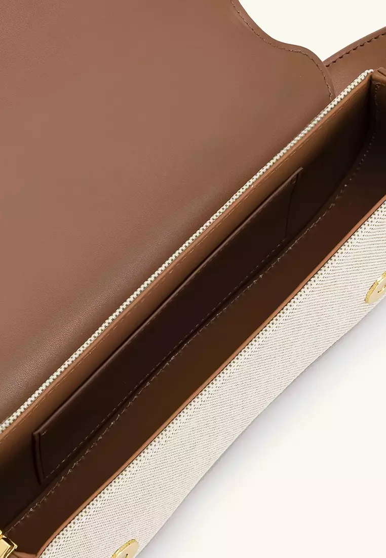 Joy Shoulder Bag - Brown Canvas