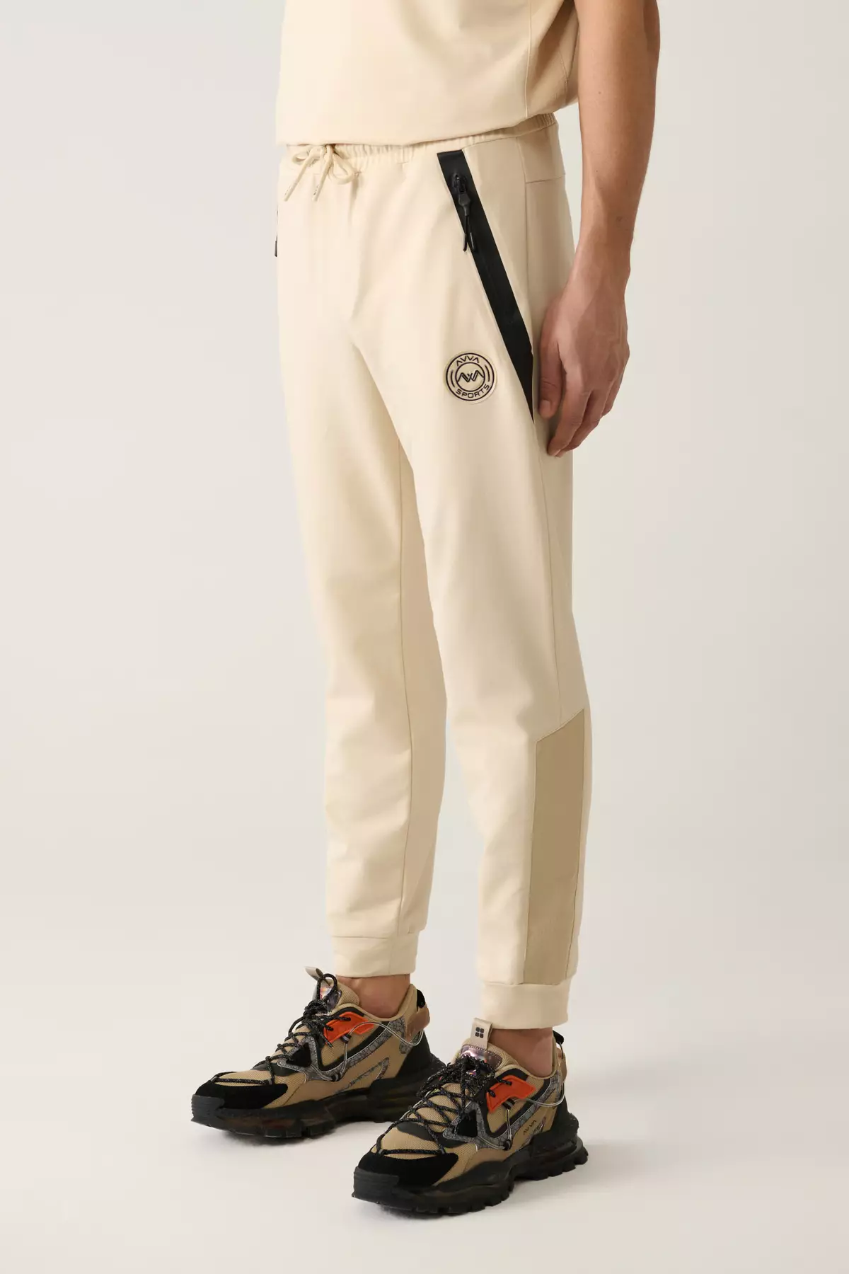 Panel Elastic Sweatpants