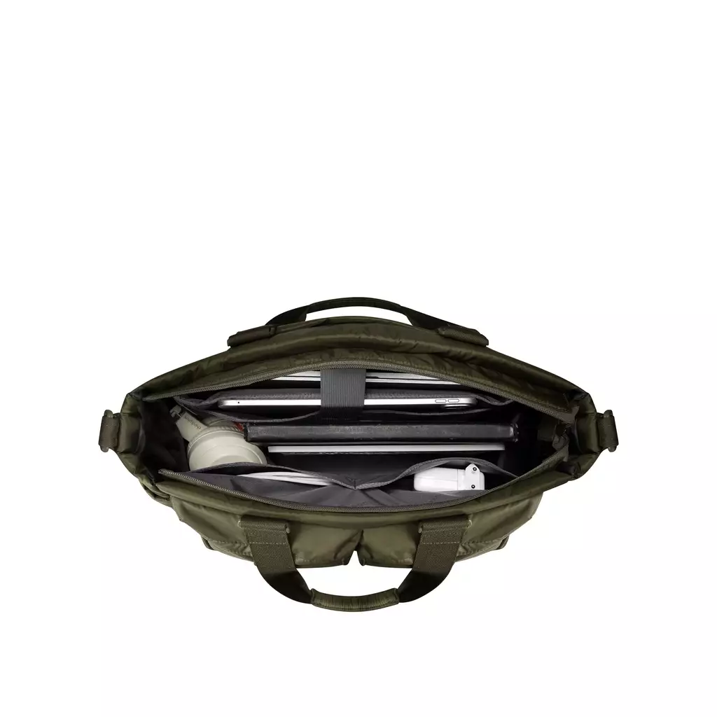 Oblivate Laptop Shoulder Bag Tas Selempang Kerja Kuliah Sekolah Praktis 17 L - Olive