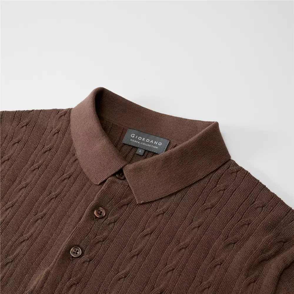 Giordano Men's (Online Exclusive) Korea Knitted Polo Shirt 0105657082