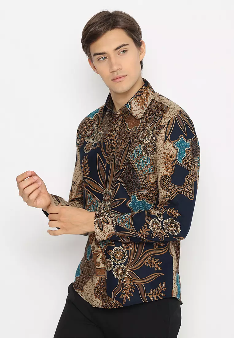 Kemeja Batik Slimfit Sutawijaya - Navy