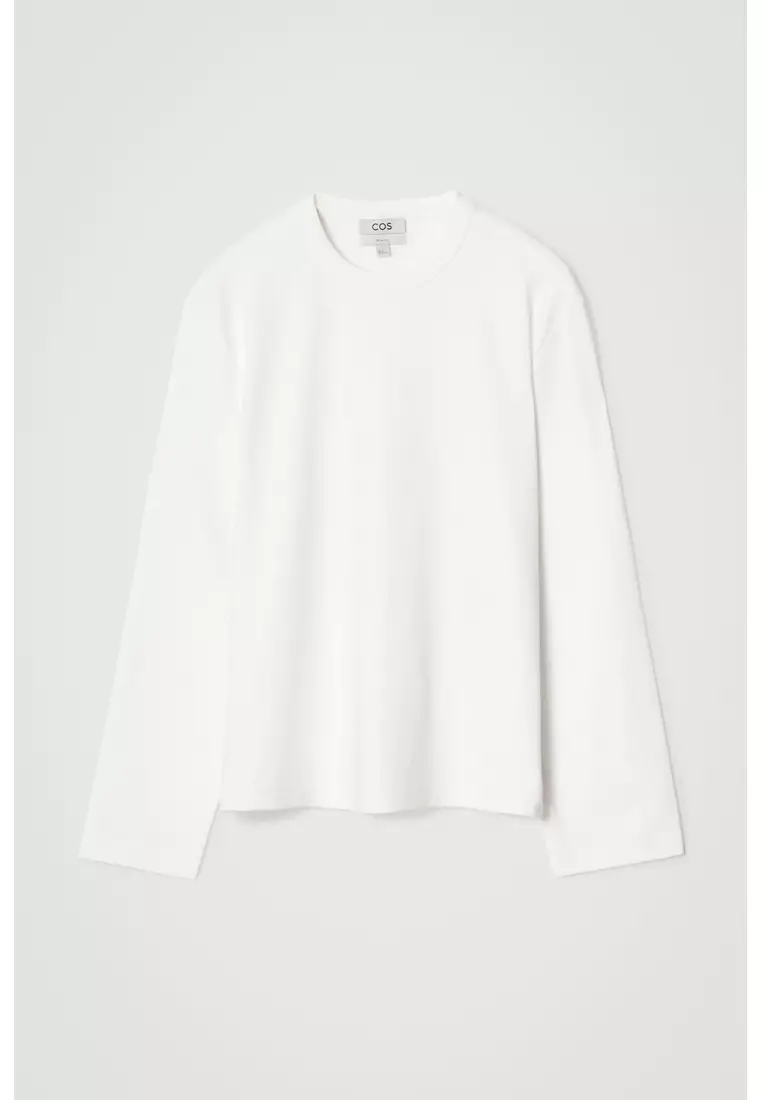 RELAXED JERSEY INTERLOCK LONG-SLEEVED T-SHIRT