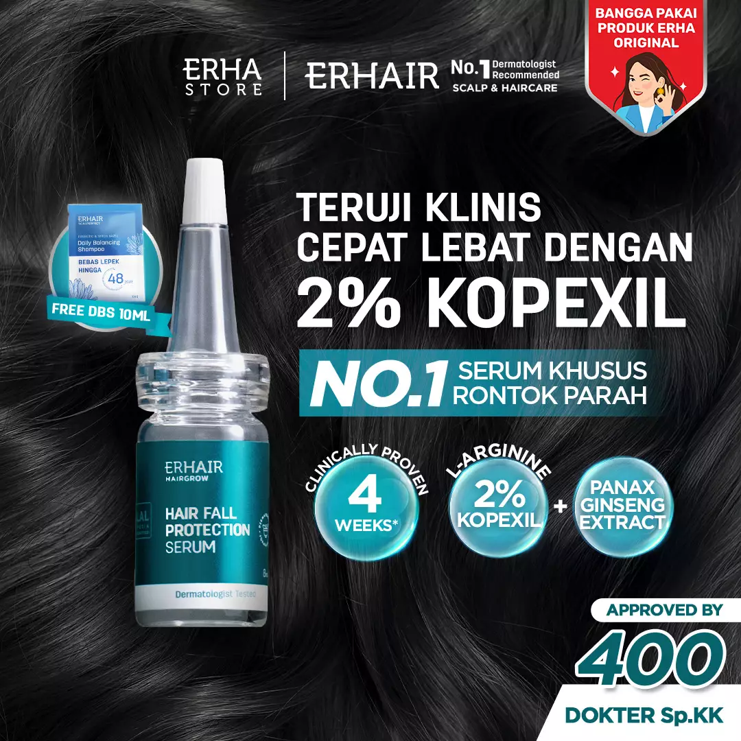 Jual Erha ERHAIR Hairgrow Serum 7X8Ml With Kopexil, Panax Ginseng