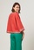 East India Company red and orange Corina - Embroidery Linen Kimono blouse 80138AA4D03B8EGS_5