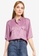 French Connection purple YULIA SOLID CROP CAMP SHIRT 2D71AAA46E4999GS_1
