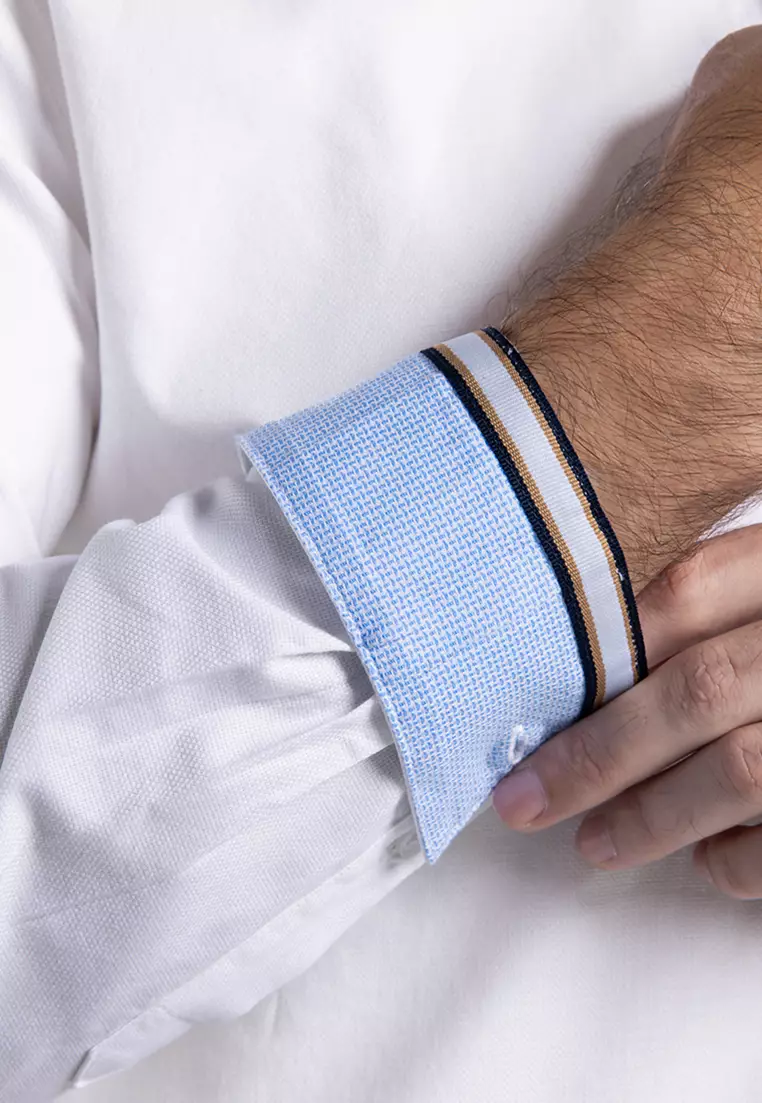 MOC - Kemeja Polos Lengan Panjang Pria Verdon - White