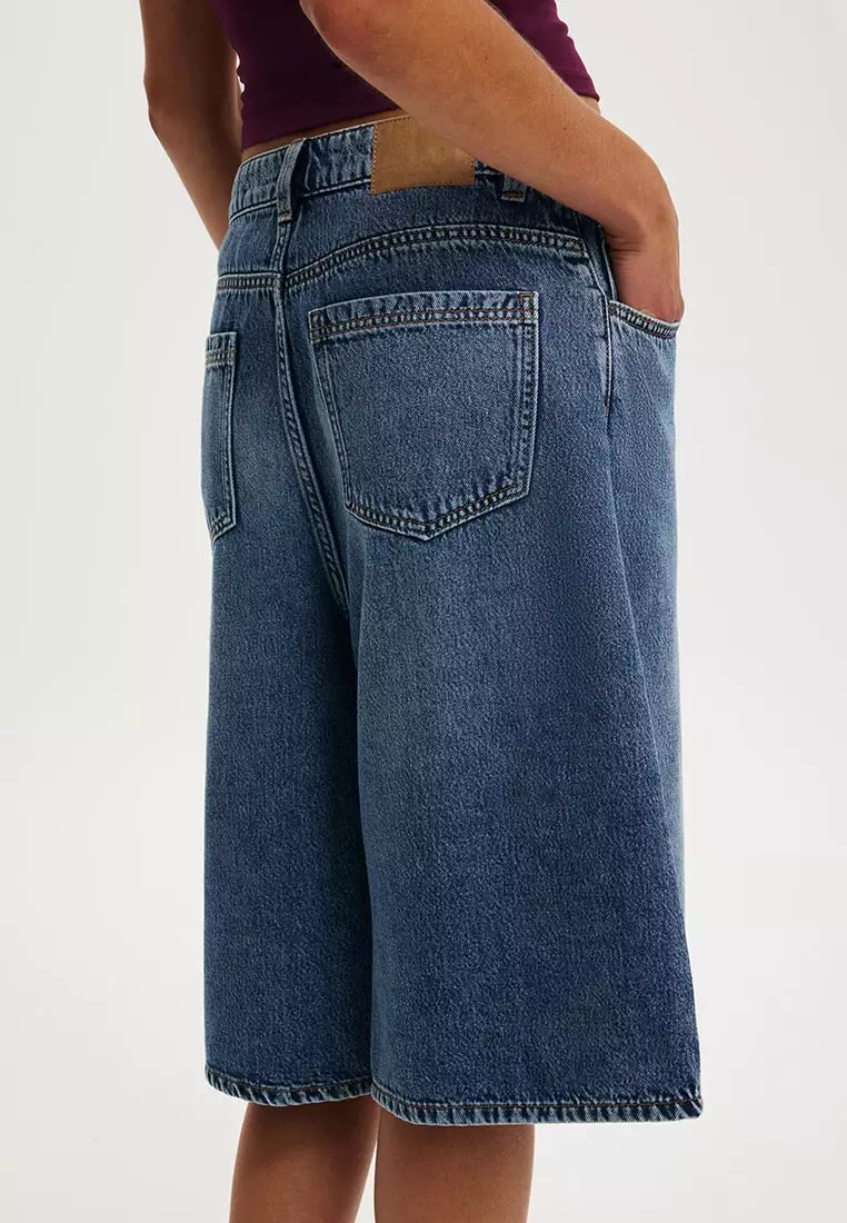 Lyocell Wide Denim Jorts