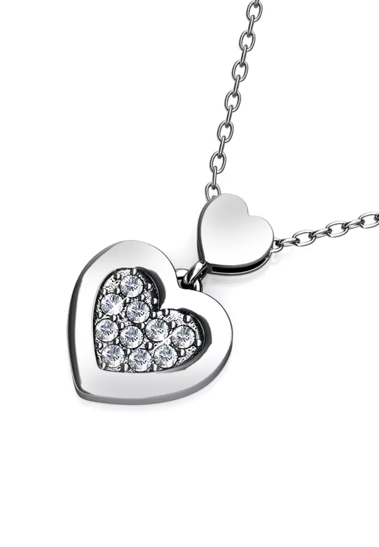 Larine Pendant WG - Kalung Crystal Swarovski by Her Jewellery