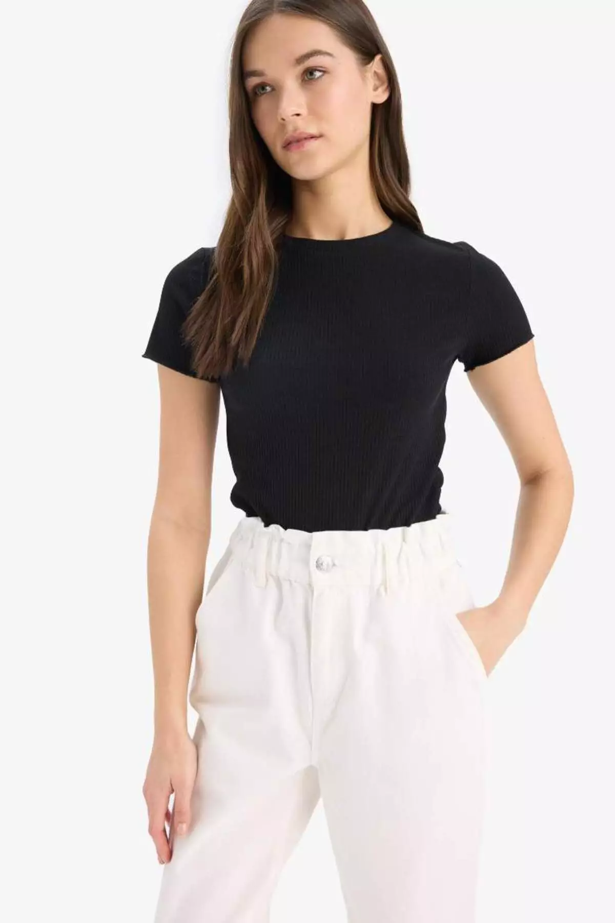 Black Women's T-Shirt K7064Az/Bk81