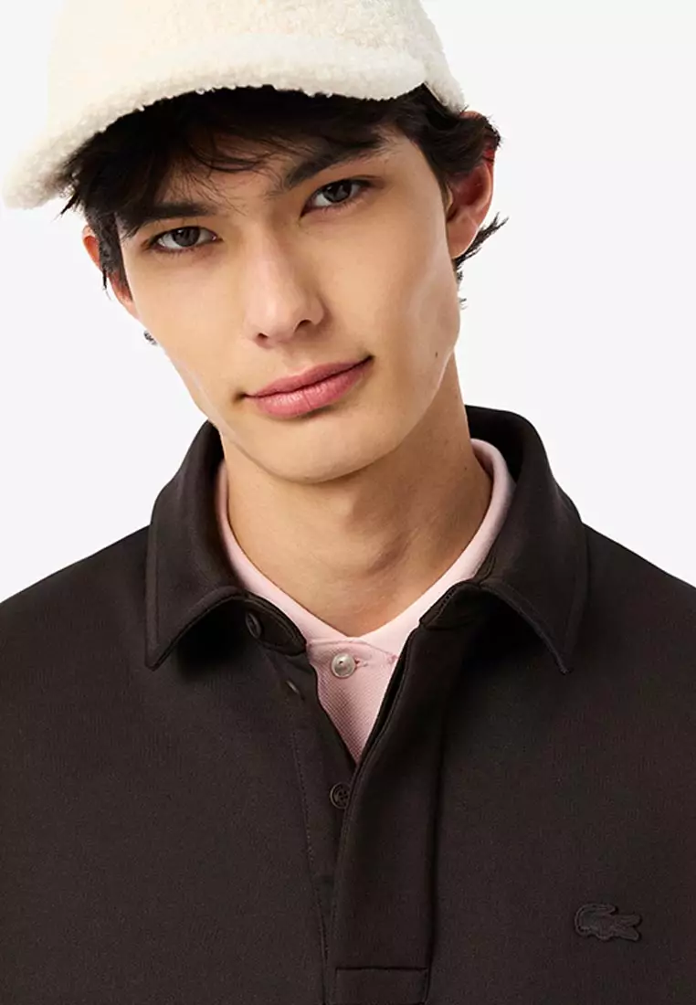 Loose Fit Fleece Polo Sweatshirt