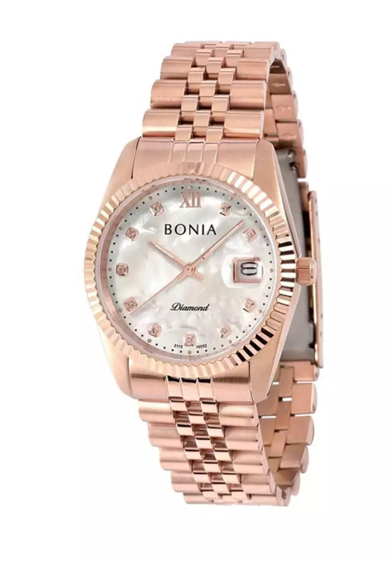 Jual BONIA Bonia Diamond Jam Tangan Analog Wanita Rosegold
