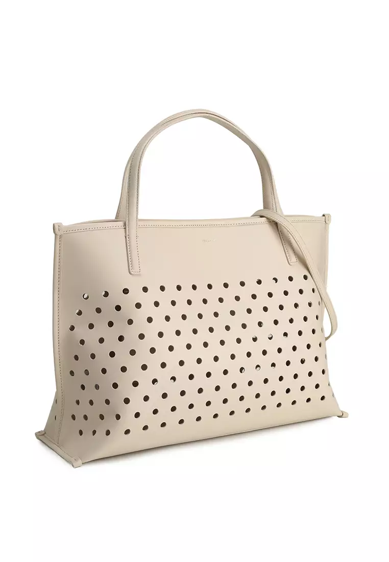 Perforated Leather Tote Bag