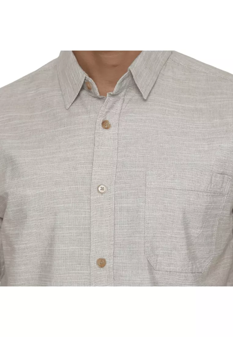 RBJ Kemeja Polos Cotton Olive Slim Fit Pria