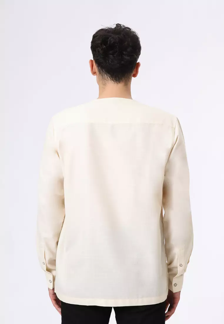 Kemeja Koko Pria Lengan Panjang Baju Muslim Pria SINNA BEIGE