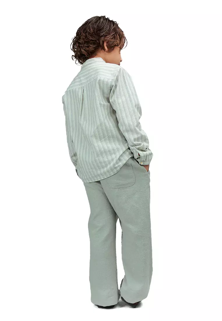 Boys Linen Pull-On Pants