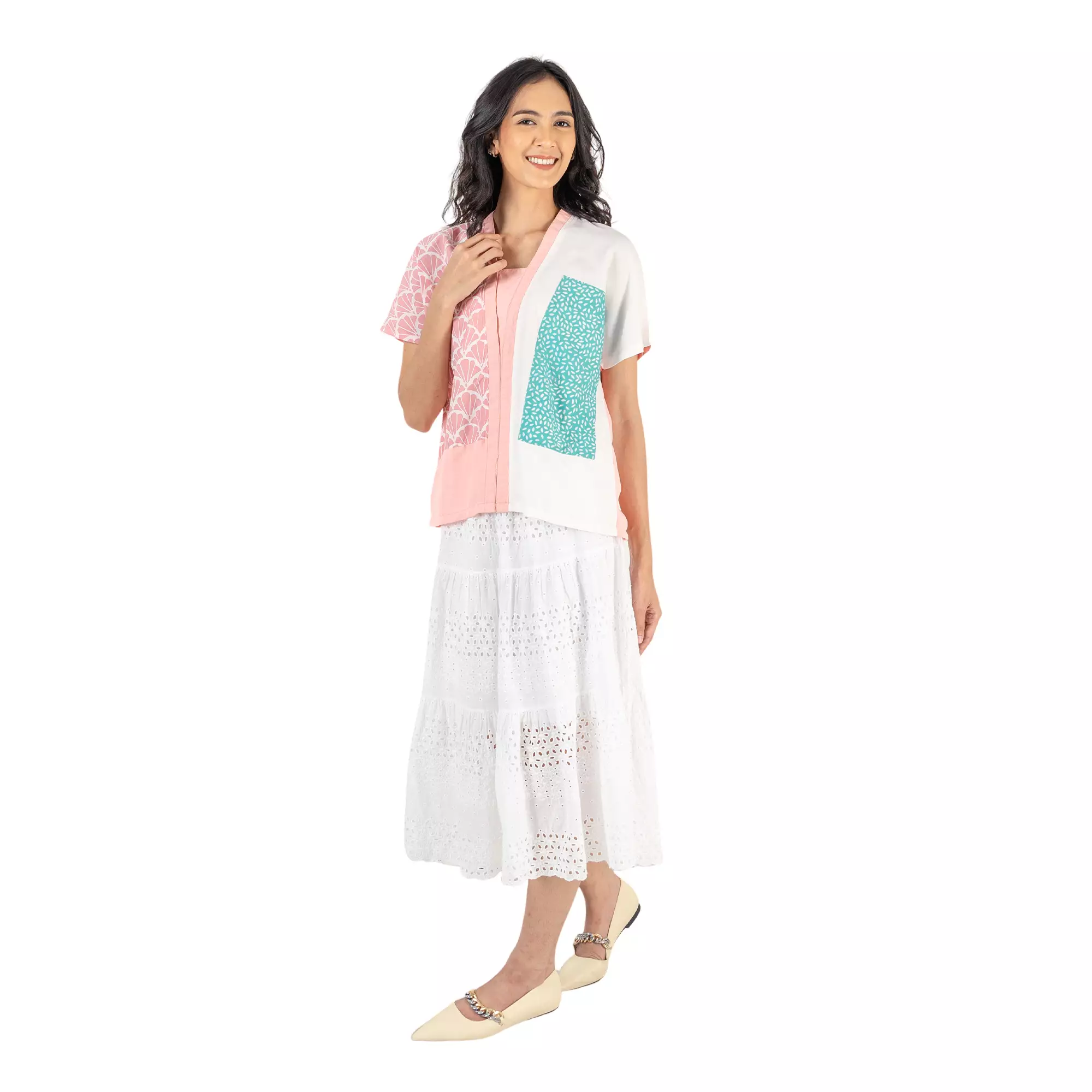 Blouse Batik Wanita - Bhatara Batik Ria - Atasan Batik Modern Lengan Pendek