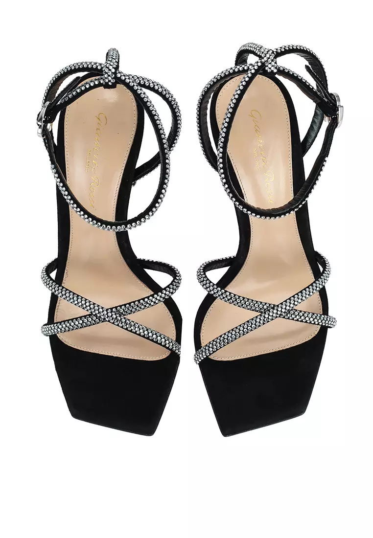 Suede Heels with Rhinestones (ik)