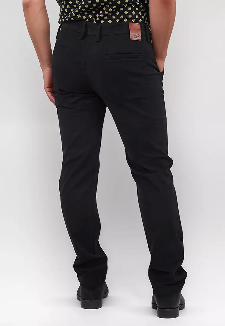 Crocodile CHIN | Men Chino Pants Activewear Celana Panjang Pria CR551 Black