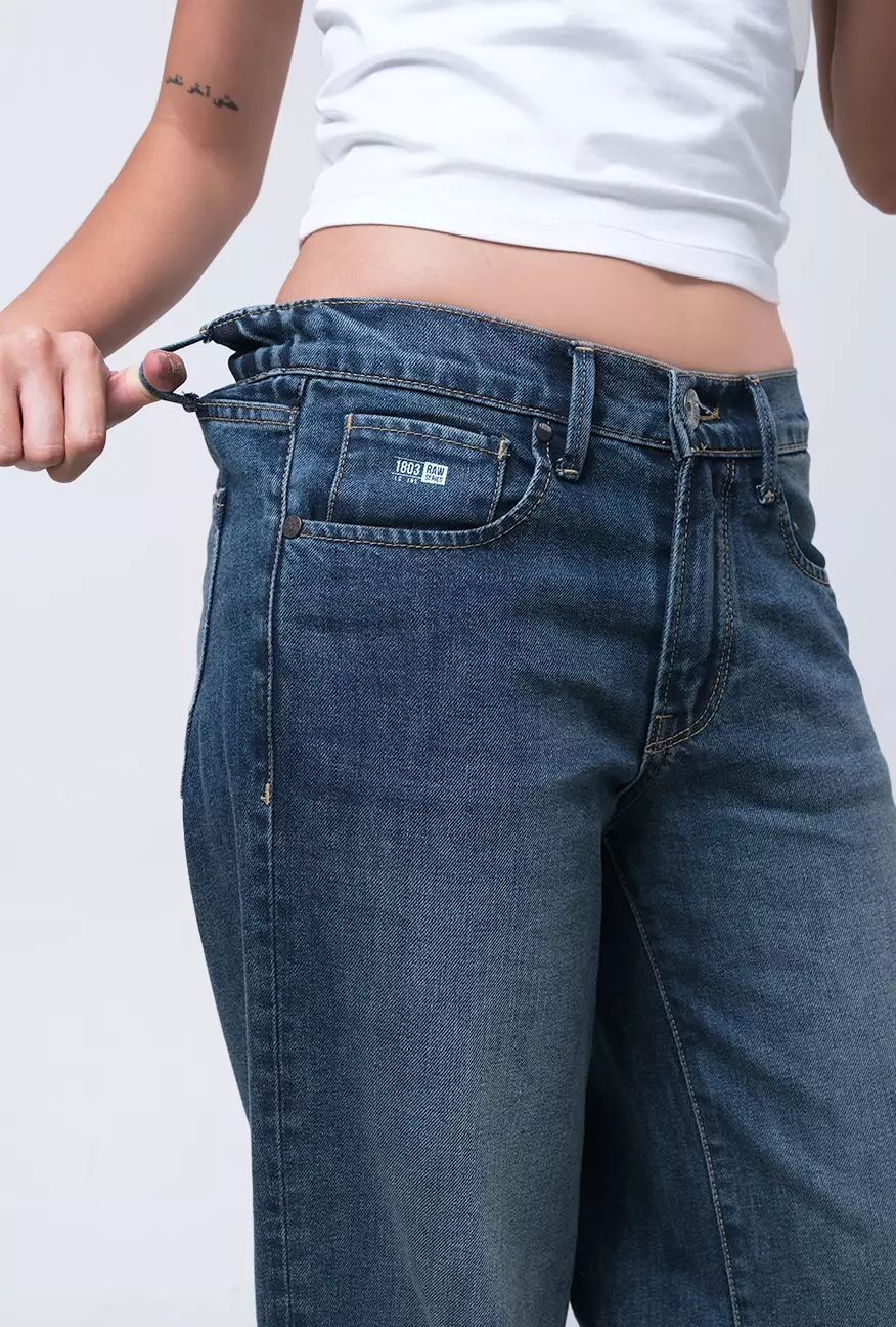 Celana Wanita Loose Fit J7 Series Medium Blue