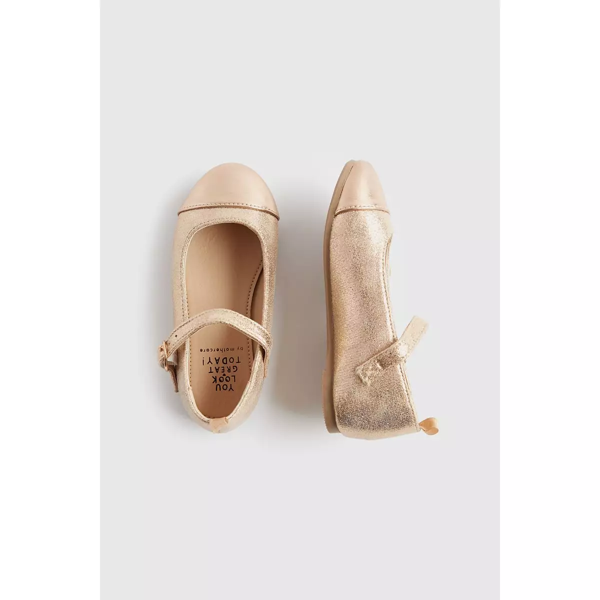Mothercare Gold Ballerina Shoes - Sepatu Anak Perempuan (Kuning)