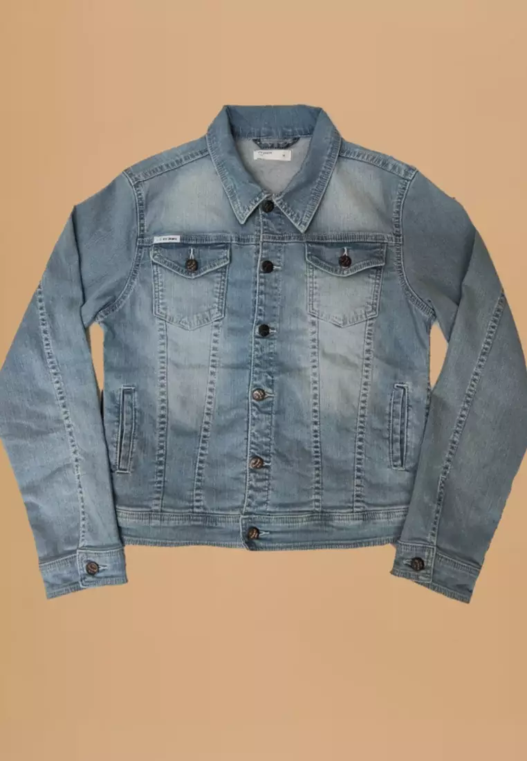 Jaket jeans light clearance blue