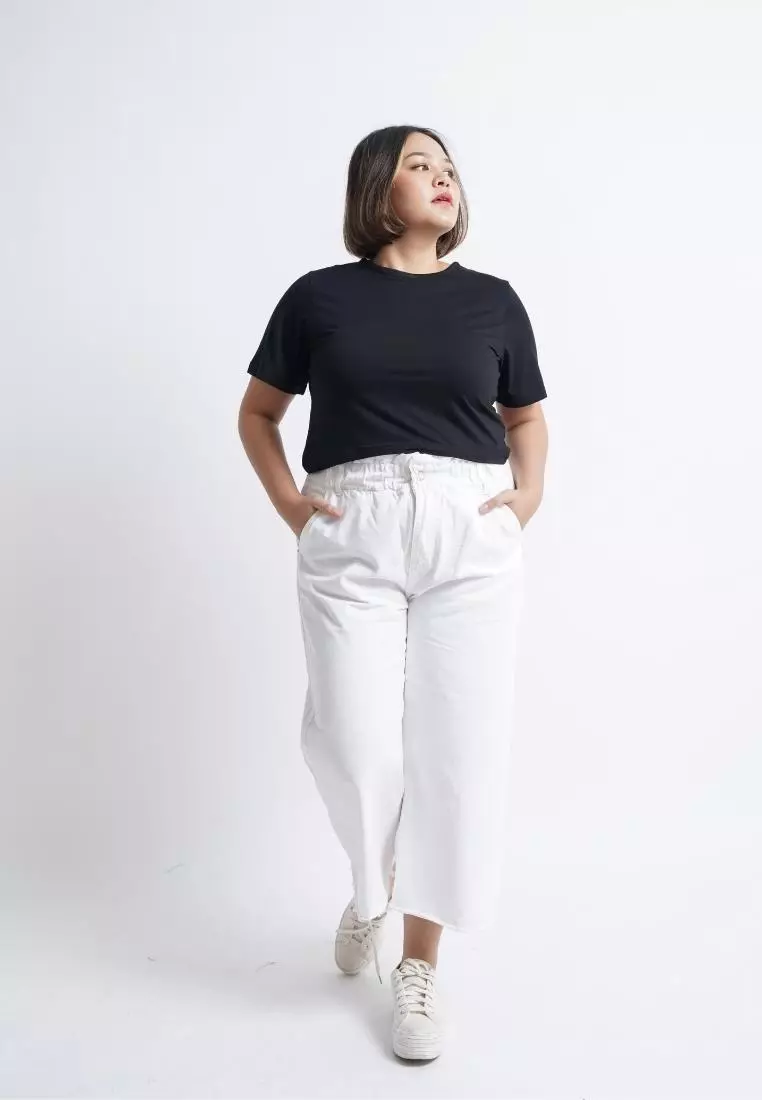 Plus Size Jeans Eve White