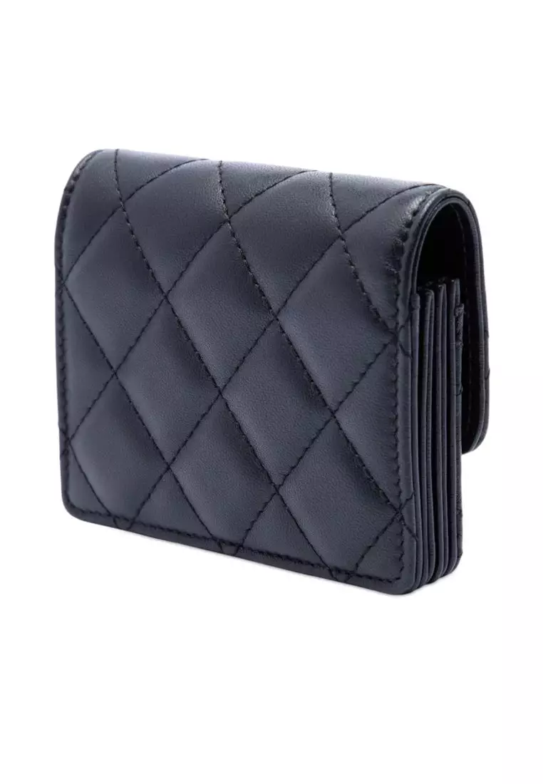Pre-Loved Chanel Quilted Lambskin Romance Card Holder On Chain