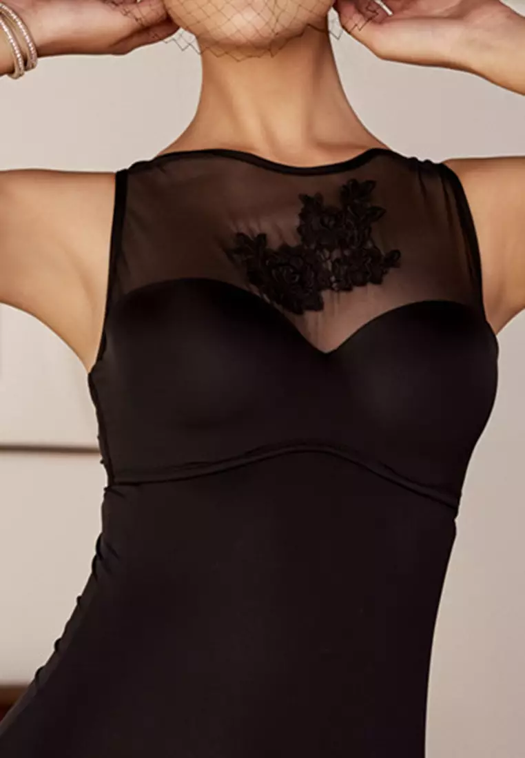 Buy ZITIQUE Women's Push Up One-Piece Bodysuit Lingerie - Black