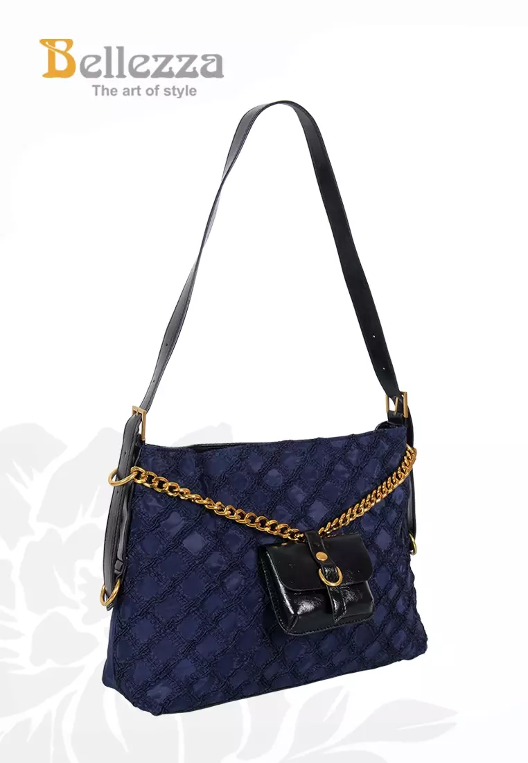 Bellezza Handbag 6048-01 Navy Blue