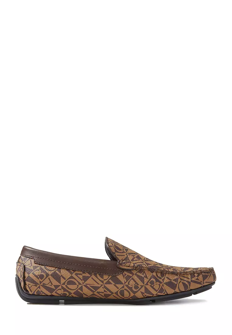 Discount on Bonia  shoes - SKU: Brownie Bite Lorenzo Monogram Loafers