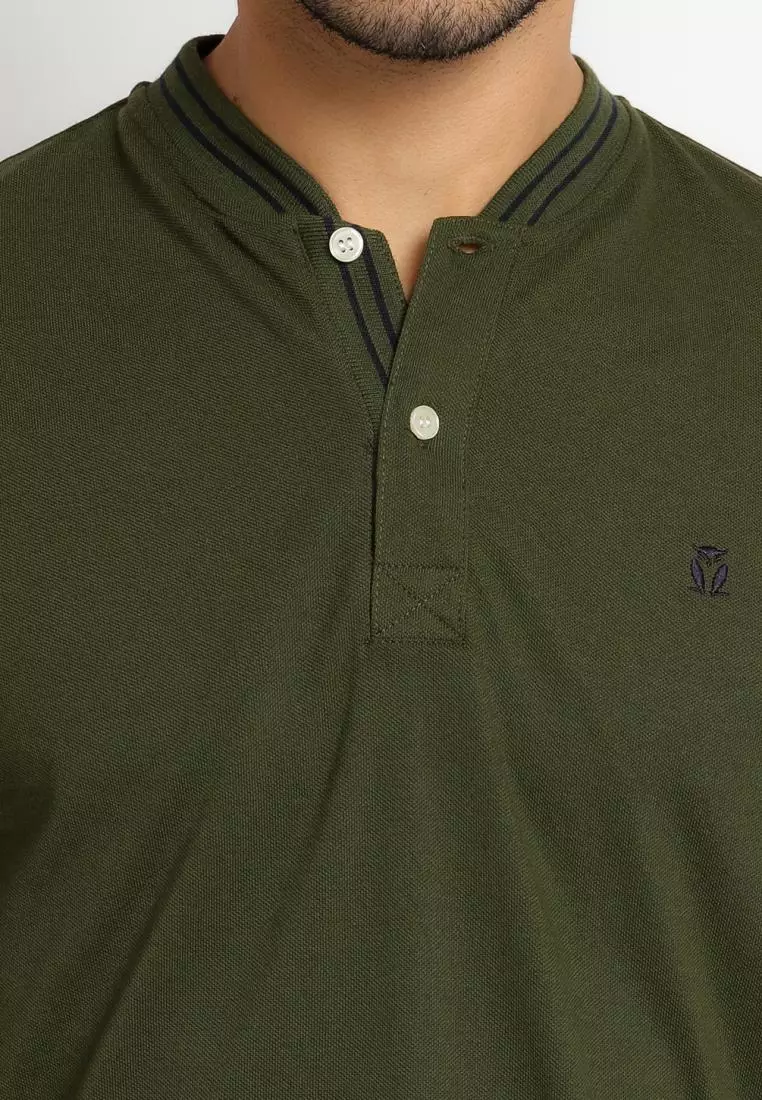 Matsuda Kaos Henley Pique Hino