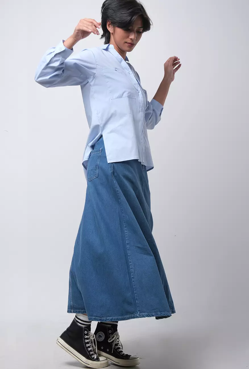 Rok Wanita Grace Medium Blue