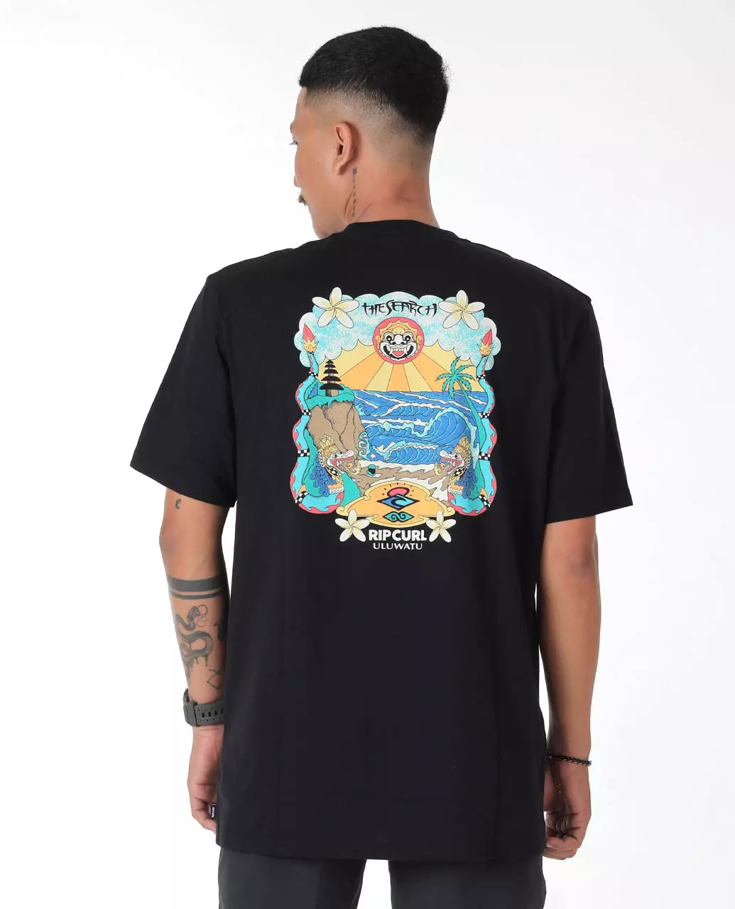 Rip Curl Men Bali Putu Surya Uluwatu Tee - Black