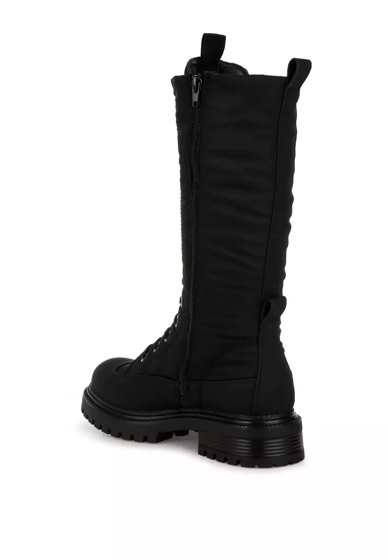 黑色防滑繫帶軍靴