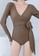 ZITIQUE brown Women's Solid Color One-piece Swimsuit - Brown E8A43US08C1920GS_2