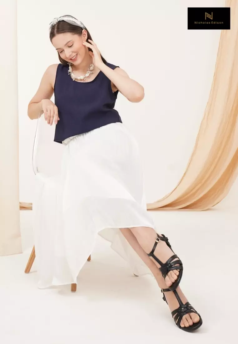 Nicholas Edison Heel Cherry Black