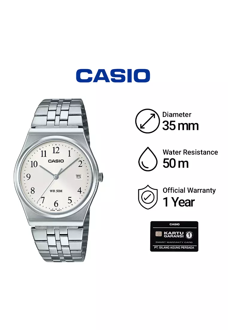 Jam Tangan Pria Casio Standard Series MTP-B145D-7BV Stainless Steel