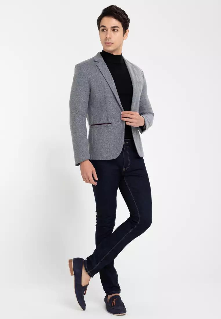 Woolen Textured Blazer