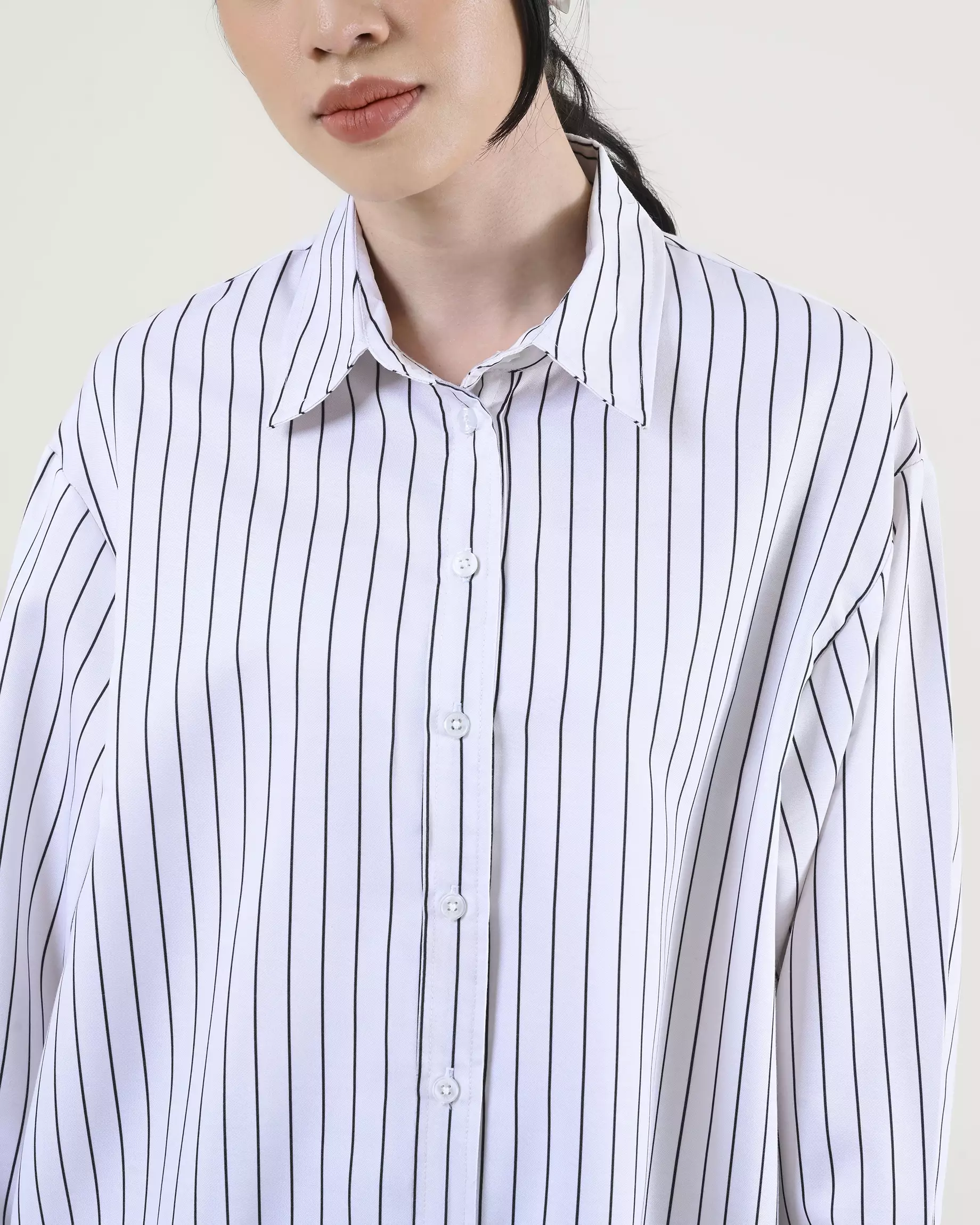 Geulis.id PIPER SHIRT - Stripesbrokenwhite