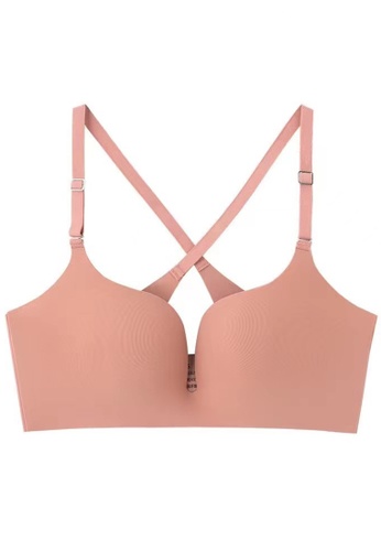 ZITIQUE pink Sexy Beautiful Back Without Steel Ring Adjustable Bra-Pink 5C2CDUS40989EEGS_1