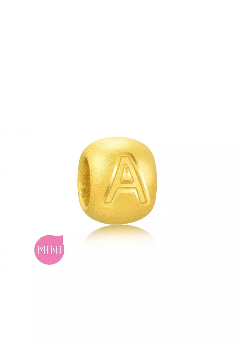 Charme 999 24K Gold Letter A Alphabet Charm 92724C (Bracelet not included)